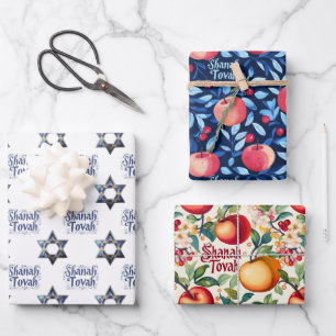 3 Shanah Tovah wrappi g sheets