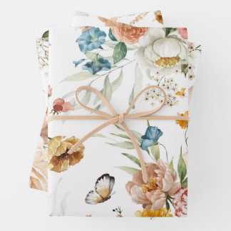 3 Sheets, Dutch Still Life Floral Art, 19" x 29" Wrapping Paper Sheet