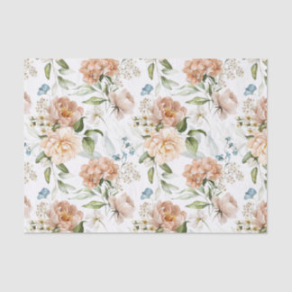 3 sheets, Dutch Still Life Floral Art Hydrangeas Tissue Paper