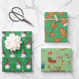 3 Sheets Of Christmas Wrapping papers