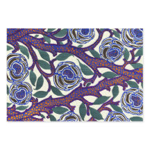 3 Sheets of Vintage Flower Wrapping Paper