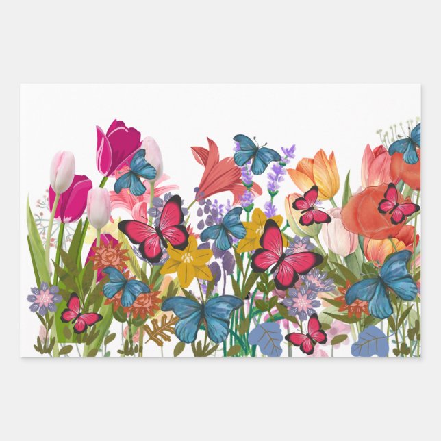 3 sheets set of different Floral Designs (Front)