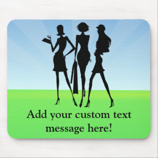 3 Shopping Women Friends Mouse Mat