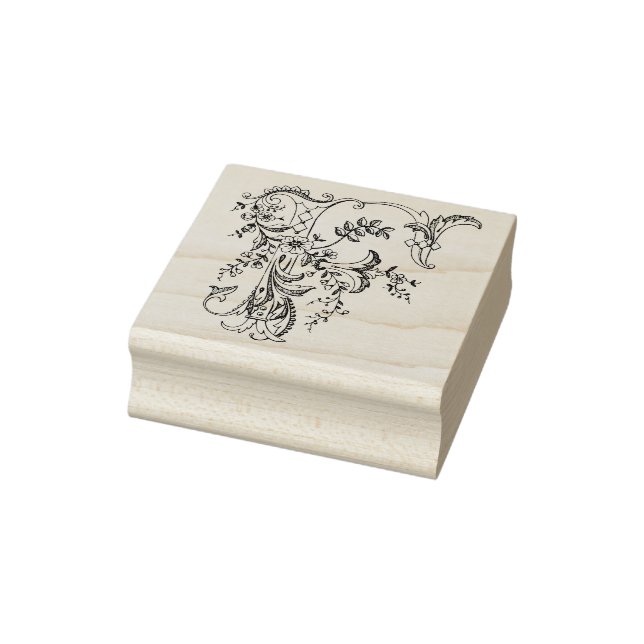 3 sizes rubber stamp Monogram Initial Letter F (Stamp)