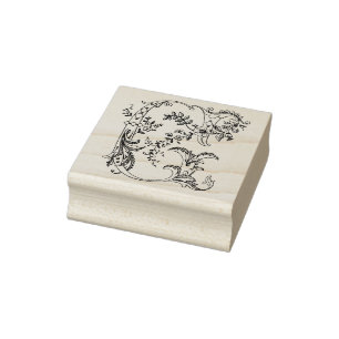 3 sizes rubber stamp Monogram Initial Letter G