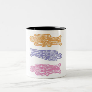 3 Skeleton Colorful Mug - 3 colorful skeletons mug