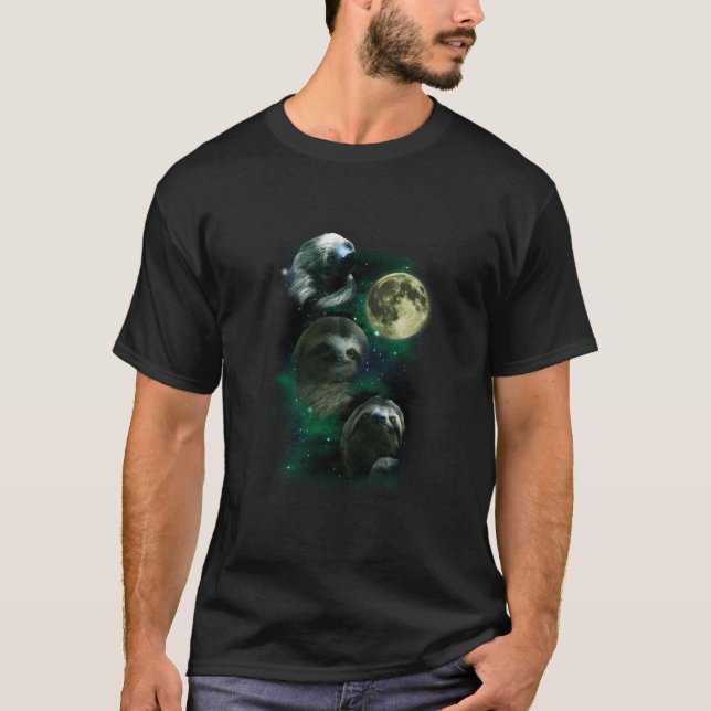 3 Sloth Moon Funny Parody T-Shirt (Front)