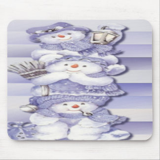 3 snowmen - Mousepad