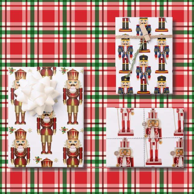 3 Soldier Nutcracker Christmas Wrapping Paper (Creator Uploaded)