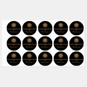 3 Sphere Brushed Gold Black Professional Labels