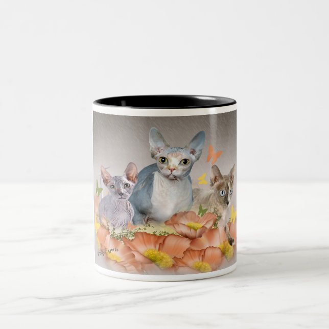 3 sphynx kittens Mug (Center)