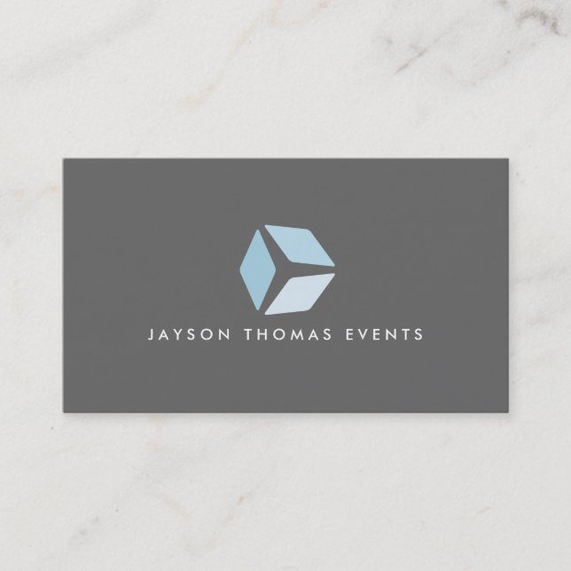 3 Squares Logo (Grey) Business Card (Front)