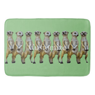 3 Standing Meerkats Thunder_Cove  Bath Mat