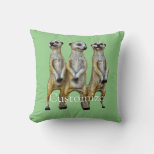3 Standing Meerkats Thunder_Cove Cushion
