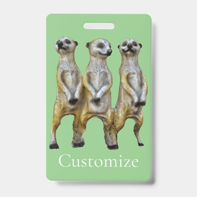 3 Standing Meerkats Thunder_Cove  ID Badge (Front)