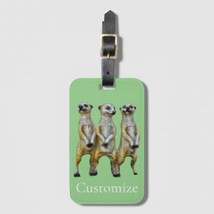 3 Standing Meerkats Thunder_Cove Luggage Tag