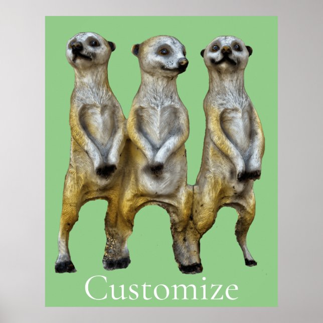 3 Standing Meerkats Thunder_Cove  Poster (Front)