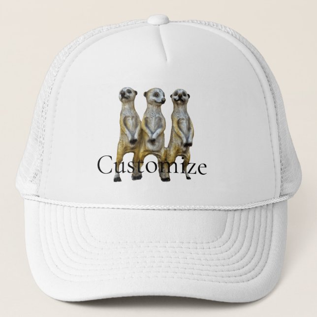 3 Standing Meerkats Thunder_Cove  Trucker Hat (Front)