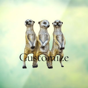 3 Standing Meerkats Thunder_Cove Window Cling
