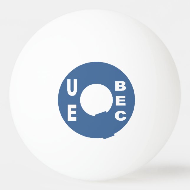3-star white ping-pong ball Design QUEBEC (Front)