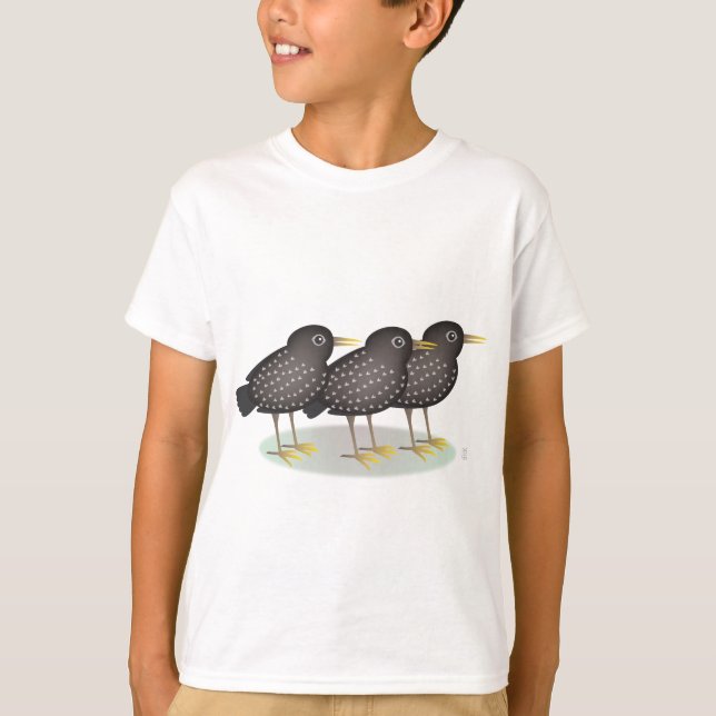 3 starlings T-Shirt (Front)