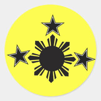 3 Stars and A Sun Classic Round Sticker