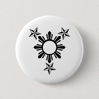 3 Stars and Sun 6 Cm Round Badge