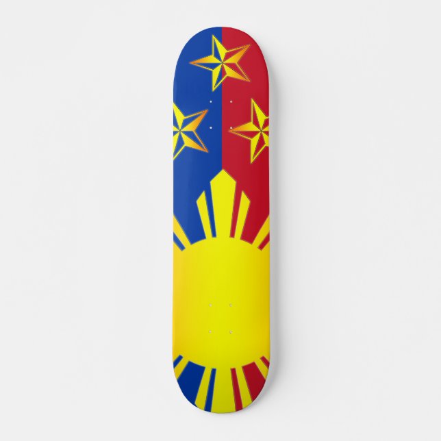 3 Stars and Sun Philippines (Skateboard) Skateboard (Front)