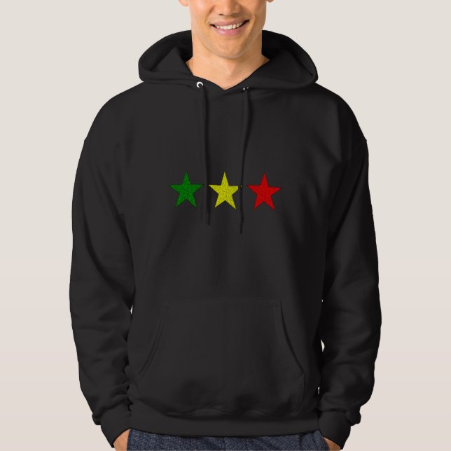 3 STARS REGGAE HOODIE (Front)