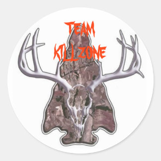 3" TEAMKILLZONE ROUND DECALS CLASSIC ROUND STICKER