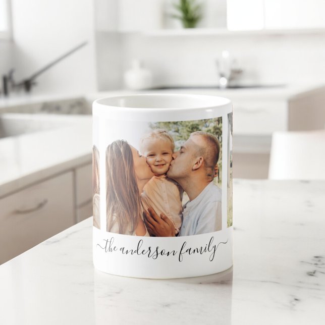 3 Three Photo Collage Family Photos Coffee Mug (Creator Uploaded)