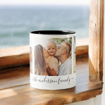 3 Three Photo Collage Family Photos Two-Tone Coffee Mug<br><div class="desc">3 Three Photo Collage Family Photos Coffee Mug. The mug makes the perfect gift for someone who loves modern and stylish pictures on for a birthday,  wedding,  Christmas Holiday,  bridal shower or special occasion personalised gift. Please contact the designer for matching items.</div>