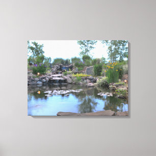 3-Tier Waterfall Koi Pond Canvas