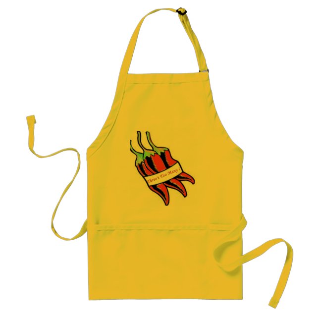 3 too many -pepper standard apron (Front)