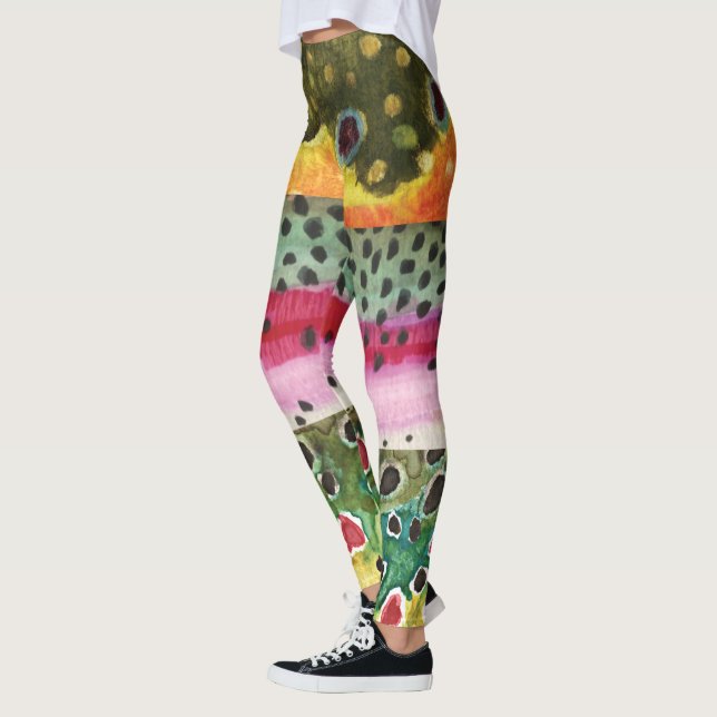 3 Trout Fishing Women's Leggings (Left)