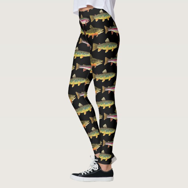 3 Trout Fishing Women's Leggings (Left)