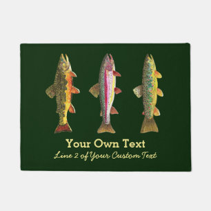 3 Trout for Decorating Home, Office, Business Doormat