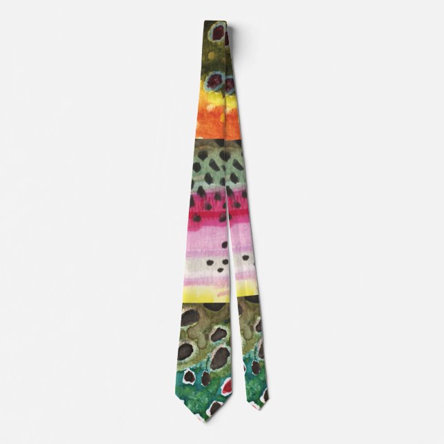 3 Trout Skins: Brook, Rainbow, Brown - Fly Fishing Tie (Front)