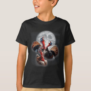 3 Turkeys Howling At The Moon Funny Turkey Hunting T-Shirt