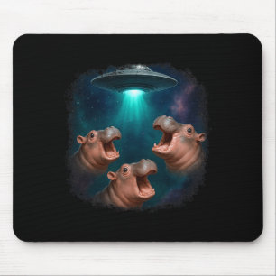 3 Ufo Baby Hip Funny Hiptamus Graphic Animal Lover Mouse Mat