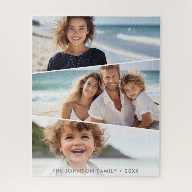 3 Uneven Photo Collage - Funky Quadrilateral Art Jigsaw Puzzle (Vertical)