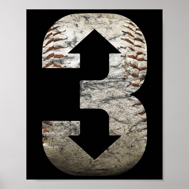 3 Up 3 Down  Three Up Three Down Baseball  Poster (Front)