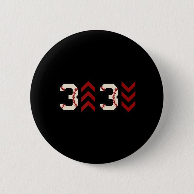 3 up 3 down  Three Up Three Down Baseball Softball 6 Cm Round Badge (Front)