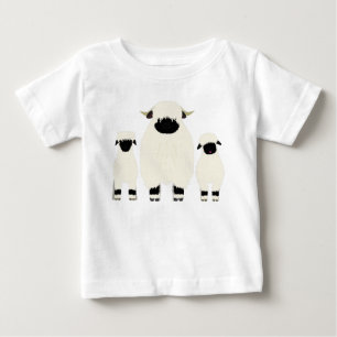 3 Valais Black Nose Sheep Baby T-Shirt