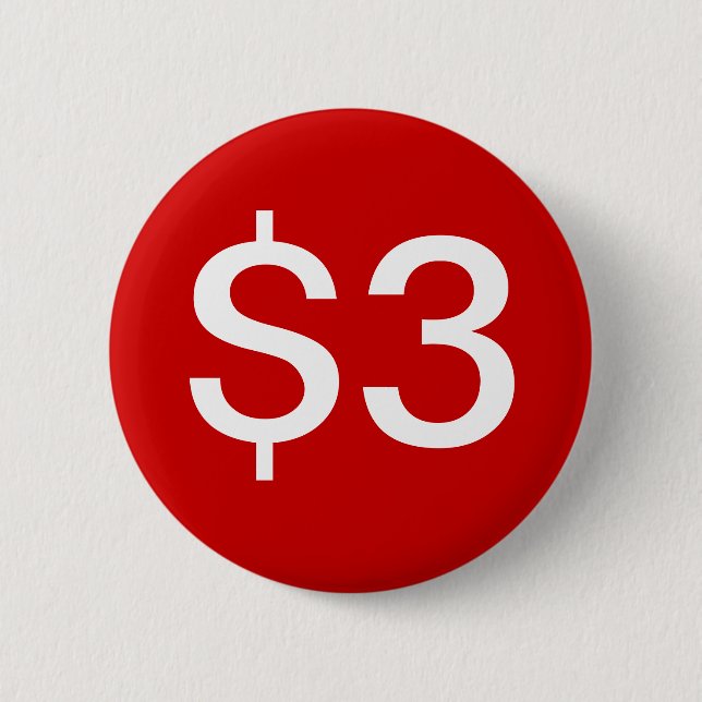 $3 Vendor / Sales Button (Front)