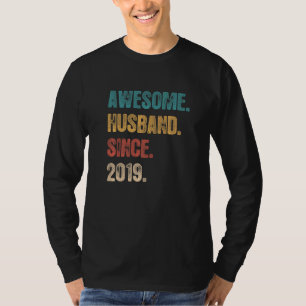3 Wedding Aniversary For Him  Awesome Husband Sinc T-Shirt