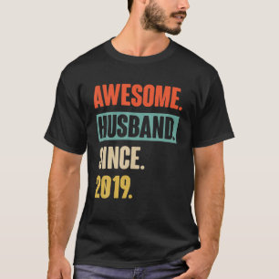 3 Wedding Aniversary Gift Him - Awesome Husband Si T-Shirt