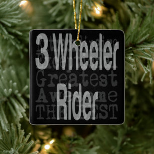 3 Wheeler Rider Extraordinaire Ceramic Ornament