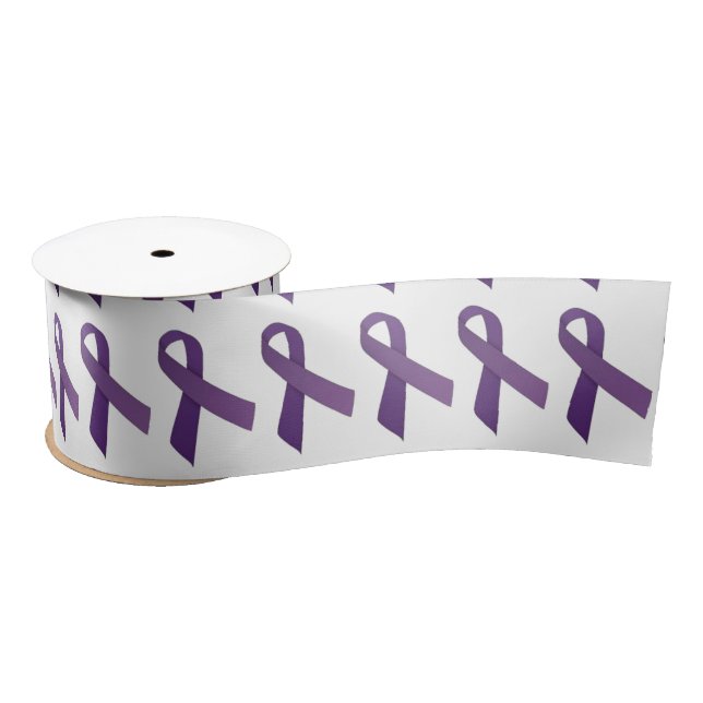 3" Wide Satin Pancreatic Cancer Awareness Ribbon Satin Ribbon (Spool)