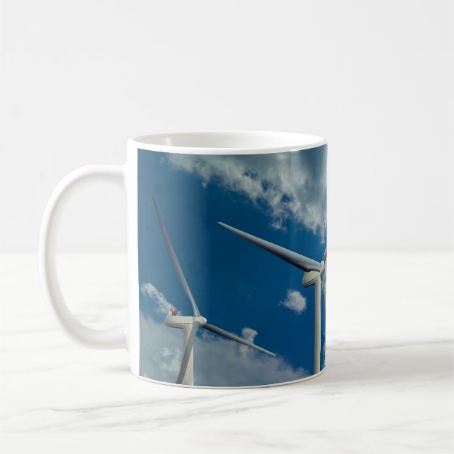 3 Wind Turbines Coffee Mug (Left)
